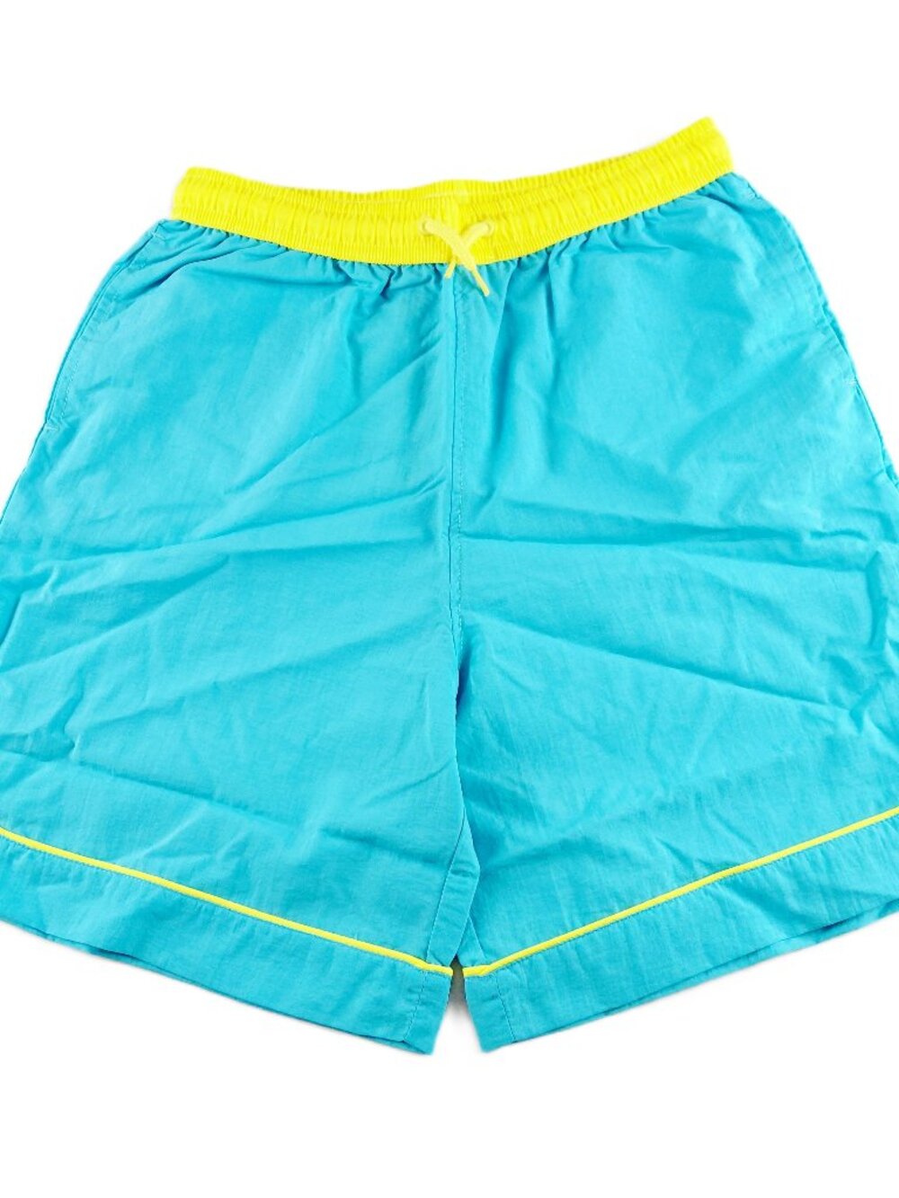 The Sunday Collective Swim Trunks Board Shorts Boys 12Y Turquoise Yellow Nylon
